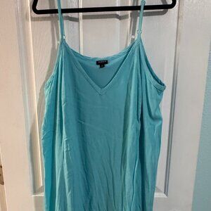 Torrid Turquoise Spaghetti Strap Knee Length Dress Size 2